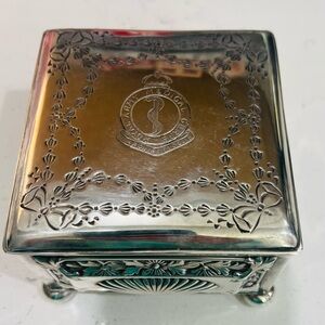 Antique Victorian English Silver Plate Tobacco or Jewelry Box c.1885 – Anderson
